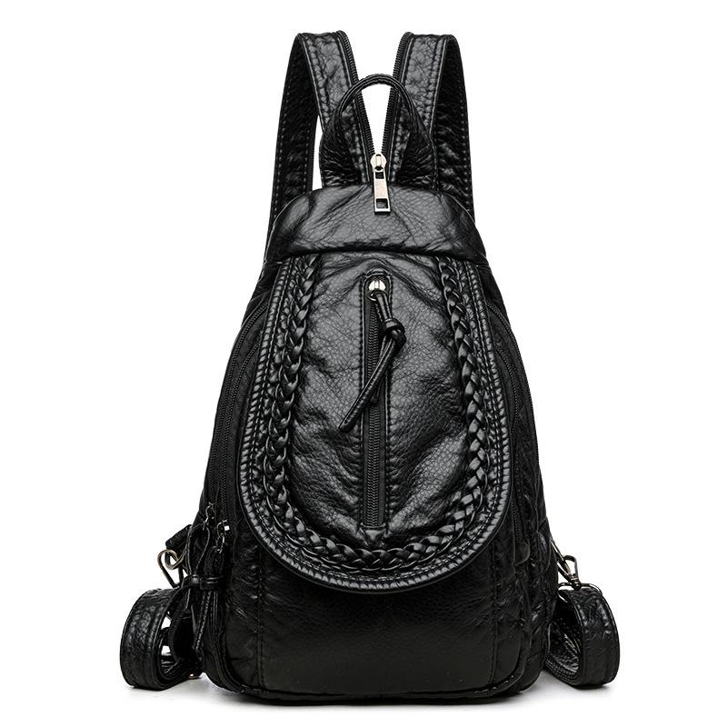 Mochila Minimalista Retro de Cuero Suave, Nueva Bolso de Mano para Viajes al Aire Libre, Bolso Cruzado Casual Multifuncional