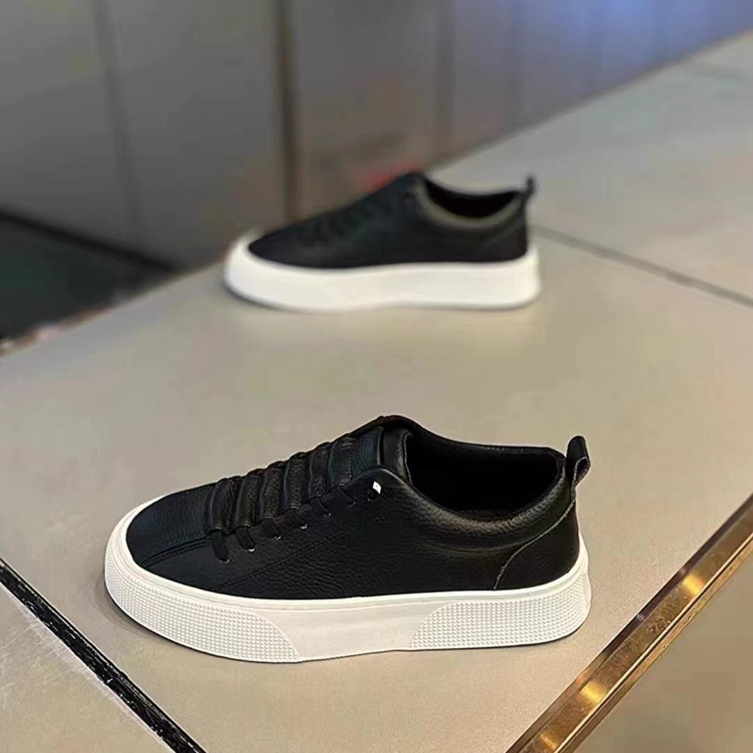 

Fashion Men Sneakers Casual Shoes Men Flats Lightweight PU Leather Breathable Shoe Mens White Sports Tenis Shoes Zapatillas Hombre 44 чёрный