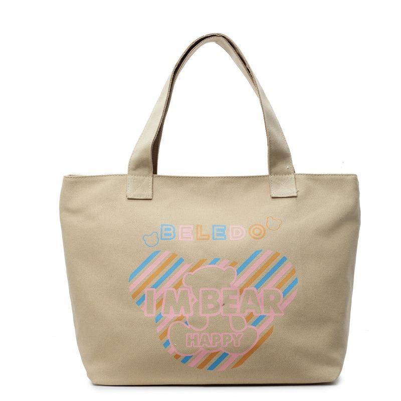 Large Capacity Tote Bag Versatile Cartoon Shoulder Commuter Bag Women's Summer New Casual Canvas Bag