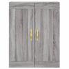 Wall Cabinets 2 pcs Grey Sonoma Wood Based Panel