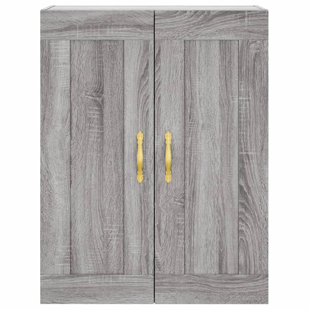Wall Cabinets 2 pcs Grey Sonoma Wood Based Panel