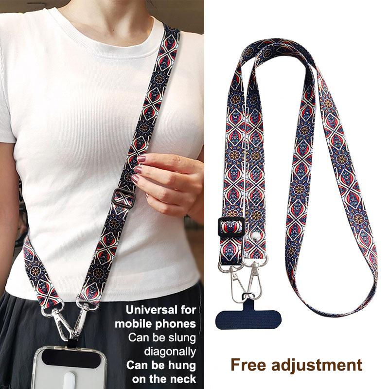 Adjustable Mobile Phone Lanyard Crossbody Neck Strap Hanging Cord Key Anti Loss Rope With Gasket Universal For All Phone Case