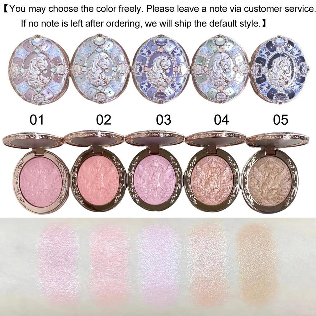 Flower Knows Knight Unicorn Collection Makeup Gift Set Perfumes Lipstick Blush Cloud Setting Powder Eye Shadow Cosmetics Kit