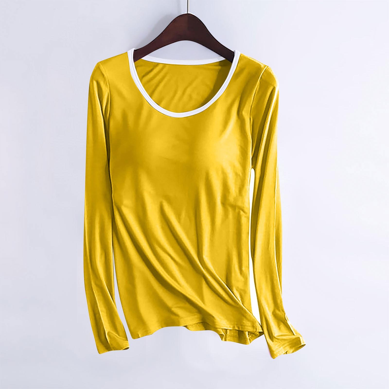 

Женская однотонная рубашка с нагрудником и одной чашкой для йоги, женское нижнее белье, верх XL жёлтый