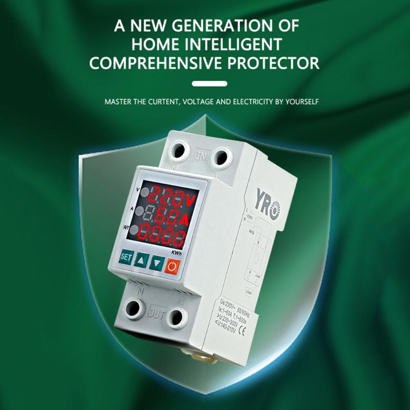 Upgraded Electricity Usage Monitor with Voltage Current Display Digital Power- Energy Tester Easy Wiring for Household