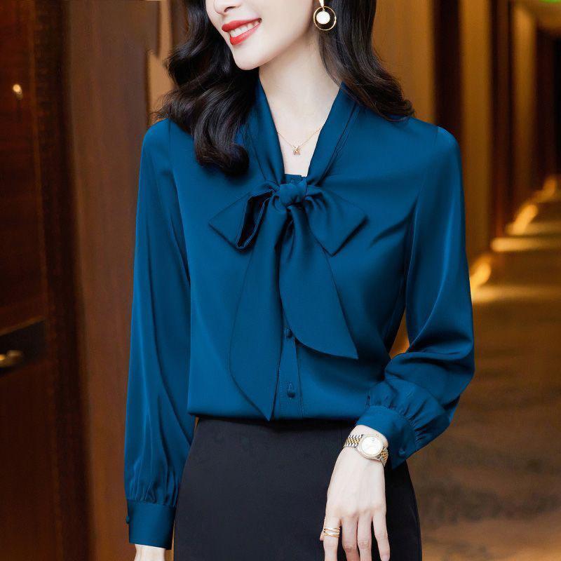 

Элегантная женская шифоновая рубашка корейская блузка офисная кружевная сетка длинный рукав оборки V-образный вырез топы повседневные винтажные пуловеры блузы XXXXL