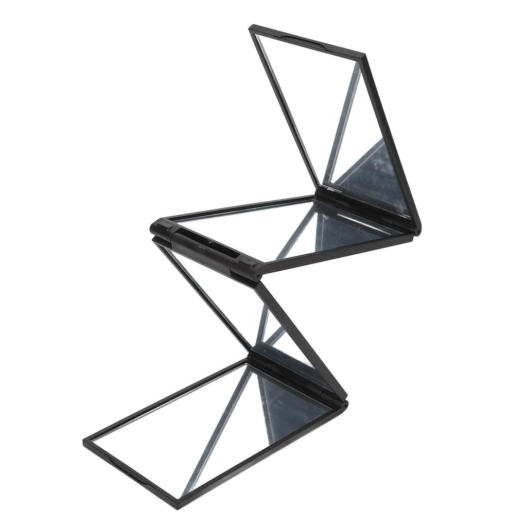 4 Way Mirror 360 Degree Handheld Desktop Portable Foldable Makeup Mirror for Self Hair Cutting