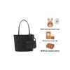 MCM Visetos Medium Tote Bag, Black Monogram Handbag, for Daily Commute Shopping Travel MWPDALR01BK001