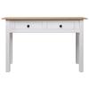 VidaXL Table console Blanc 110x40x72 cm Pin solide Gamme Panama 282681