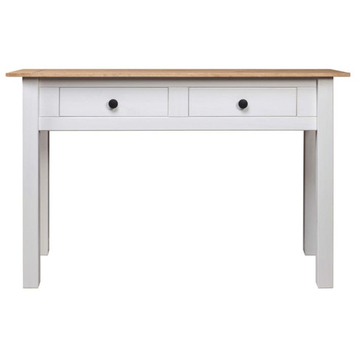 VidaXL Table console Blanc 110x40x72 cm Pin solide Gamme Panama 282681