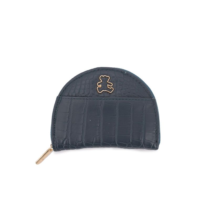 Porte monnaie double motif croco logo doré Mixte LULU CASTAGNETTE