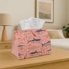 1pc Tissue Box Holder Seamless Pattern with Stylized Herrings - Multifunctional Napkin Dispenser for Home Party  Decor - Decorative Tissue Paper Organ