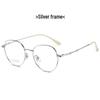 2023 Korean Style Ultra-light Titanium Round Glasses with Exquisite Crotone Temple