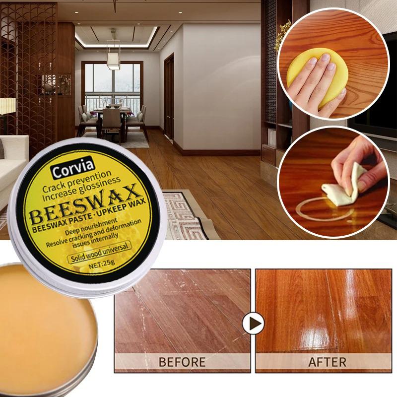 3g/25g Beeswax Paste Wood Care Wax Restore Wood's Natural Shine Tool Beeswax Polisher Waterproof Furniture Care Maintenance