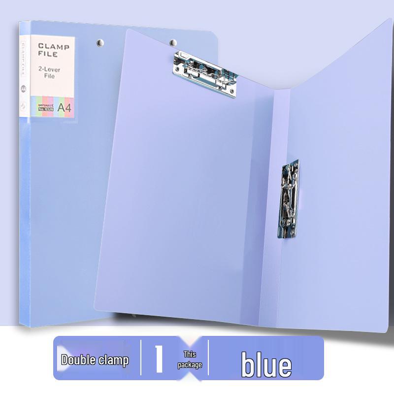 Morandi Double Clip A4 Folder for Students - Loose-leaf Test Paper & Office Document Storage