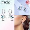 All New Silver S925 Honey Bees, Cats, Dogs Zircon Earrings and Eardrop Simple Fine Jewelry Women Girls Party Gift