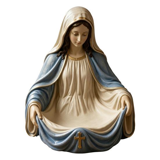 Jewelry Storage Box with Jesus or Virgin Design Religious Tray Compact Multi-Use Faith