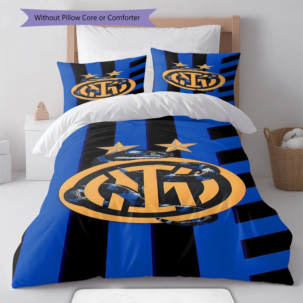 FCIM logo Pattern Bedding Quilt Set Quilt Cover Pillowcase Home Decoration Birthday Gift (1 * duvet cover + 2 * pillowcase, without core)