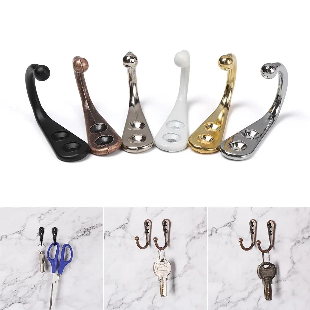5PCS Retro Wall Hooks Classical Zinc Alloy Bronze Hooks Coat Hat Keychains Mounted Hangers Room Organizer Home Supplies