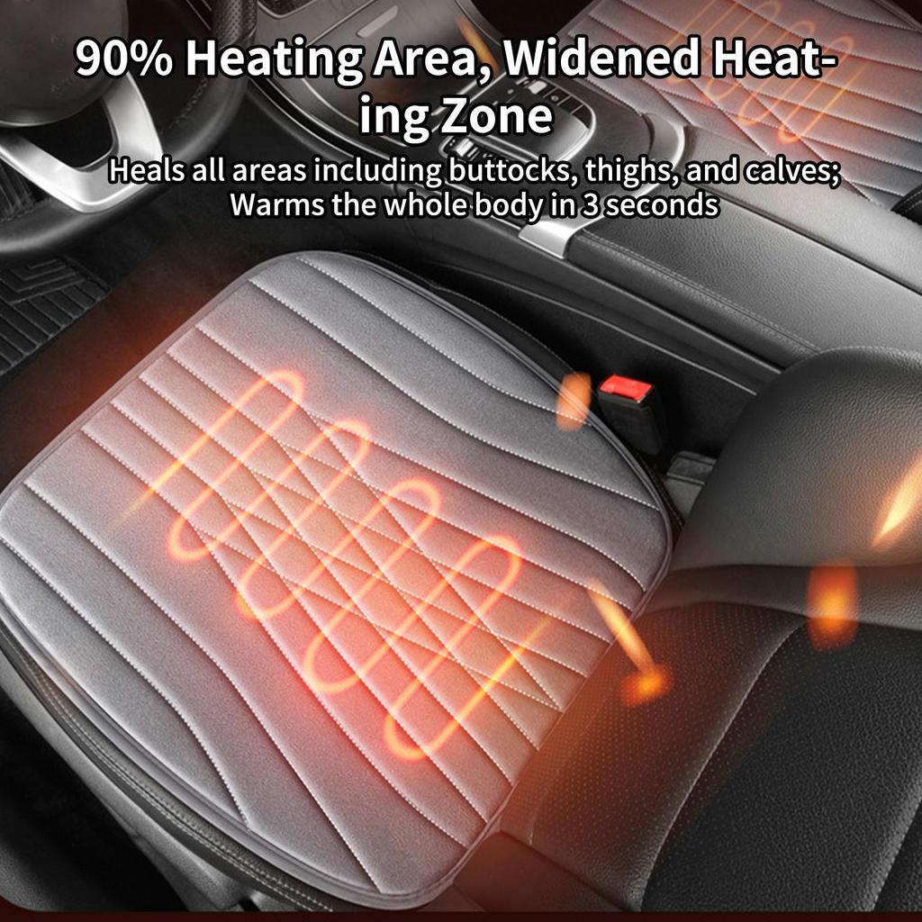 Podgrzewana poduszka na siedzenie samochodowe z antypoślizgowym spodem, Uniwersalny podgrzewacz do siedzenia do samochodu, ciężarówki, SUV-a, kampera i krzesła biurowego w zimną pogodę