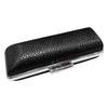 Portable Stamper Storage Box With Velvety Fabric Lining PU Leather Metal Stamper Holder For Business Document Stamping