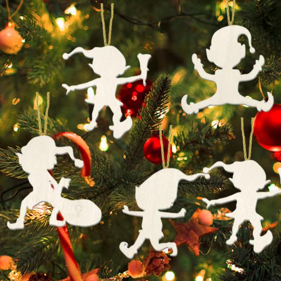 Gnome Footprint Template for Snow Spray Reusable Window Stencils Christmas Gnome Elf Hanging Decoration