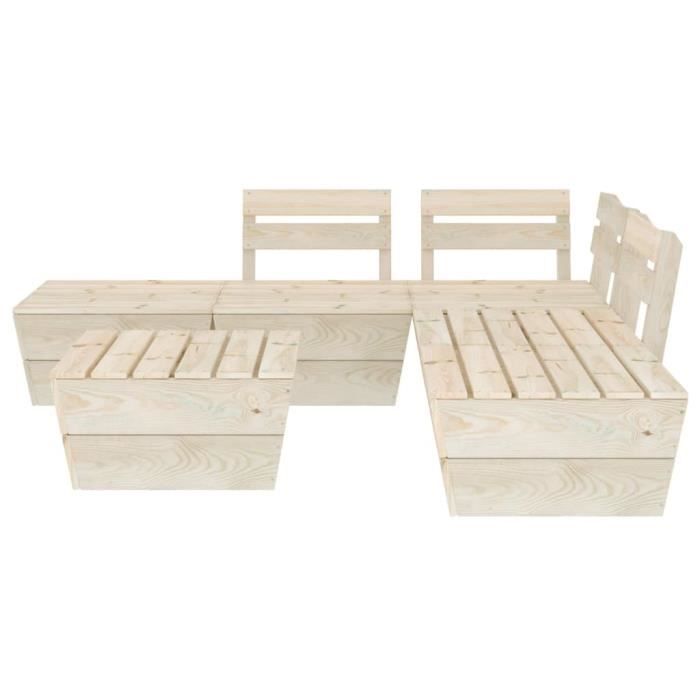 Salon de jardin en palette modulable - Bois - 180 x 180 cm