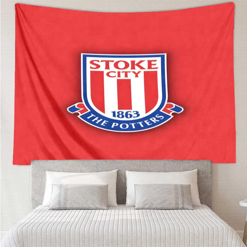 Stoke City F.C. Tapestry, Wall Hanging Tapestry, Pattern Tapestry for Dorm Bedroom Living Room Wall Art Photography Backdrop