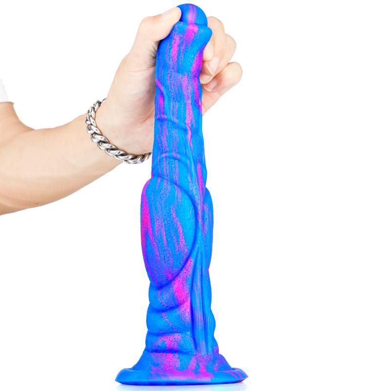 Eiloser Pferdeschwanz, flüssiges Silikon, Tierpenis, dick und lang, Farbsimulation, gefälschter Penis, Analplug, lustiges Masturbationsgerät