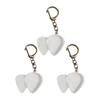 Heart-Shaped Guitar Pick Holder Keychain Clear Case Portable Acoustic Guitar