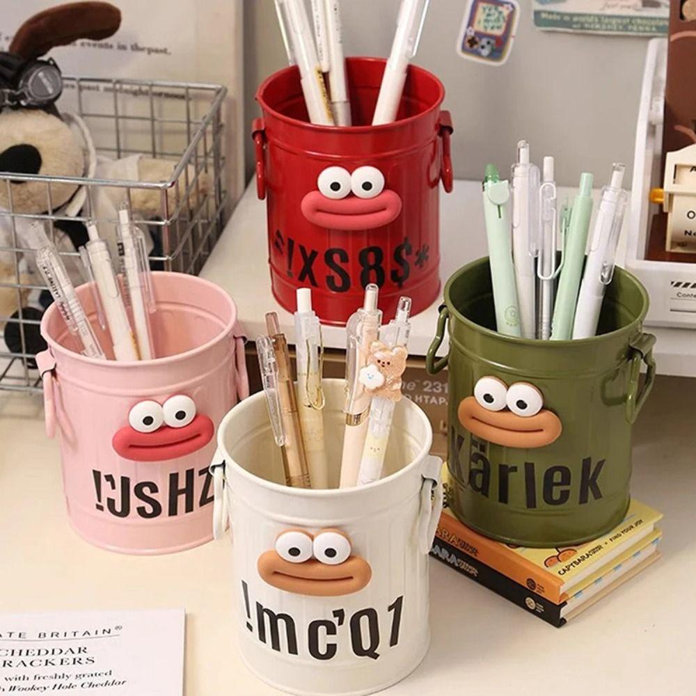 

DIY Pencil Holder Cartoon Pen Container Cute Pencil Case Students Stationery зелений