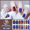 CS Waterproof No-Cure Gel Nail Wraps, Full Cover Contrast Color Tiger Head Pattern Nail Stickers, Nail Patch Films