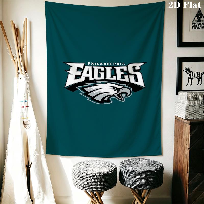 Philadelphia Eagles Wandteppich Ästhetisches Wandbehang Gedruckter Stoffdecke Dekorative Wandteppiche für Schlafzimmer Wohnzimmer Heimdekoration