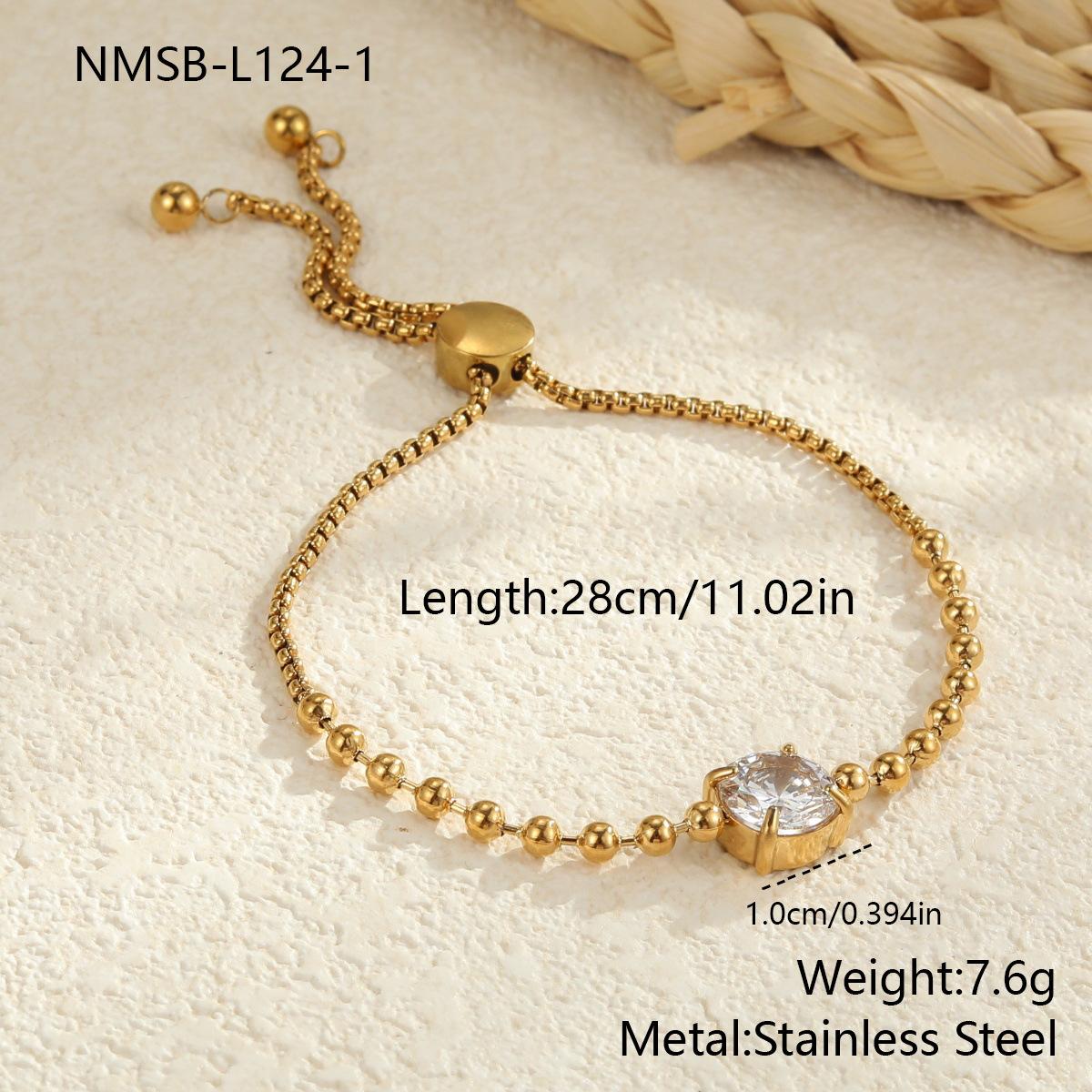 GEMCHIC Women s Geometric Zircon Stainless Steel Bracelet - Fashion Luxury Anti-Fade Jewelry