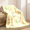 Easter Bunny And Floral Print Egg Print Flannel Blanket - Soft Cozy All-Season Throw for Sofa Car Office Camping And Travel - Perf
