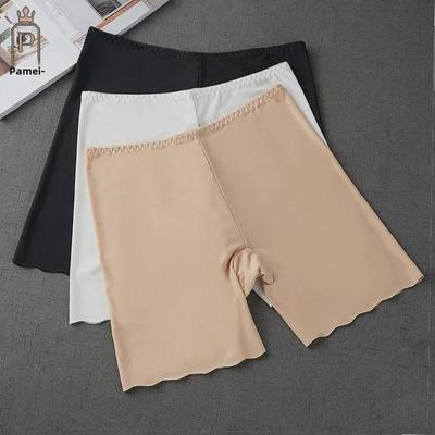 Nahtlose Sicherheits-Boxershorts aus Eisseide für Damen – Schutz vor Austrocknung, rollt sich nicht auf, ist dünn und vielseitig als Oberbekleidung geeignet.