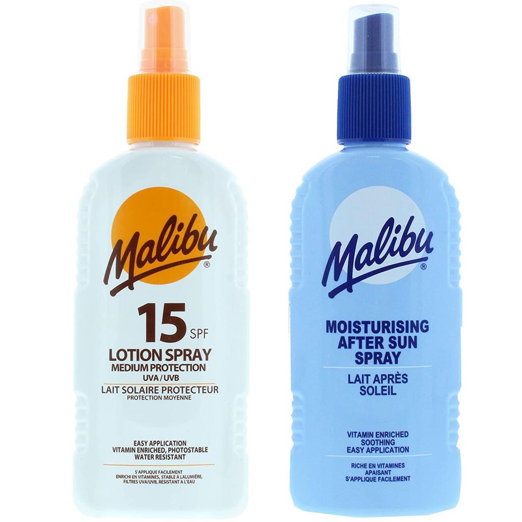 Malibu SPF15 Spray 200ml + After Sun Spray Balm 200ml
