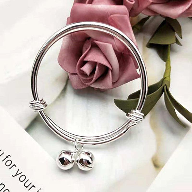 Korean Ethnic Style Silver Bell Bracelet - Personalized Women s Jewelry