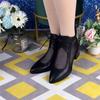 Spring and Summer Mesh Hollow Short Boots Mesh Boots Mesh Cool Boots Women's Shoes Martin Boots Thin