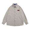 Trendy Brand Antique Loose Striped Shirt Long Sleeve Men's and Women's Simple and Versatile Vintage Shirt