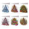 6PCS DIY Xmas Designs Diamond Painting Greeting Card Set Rhinestone Diamond Art Mosaic Postcards Congratulations Cards & Gifts