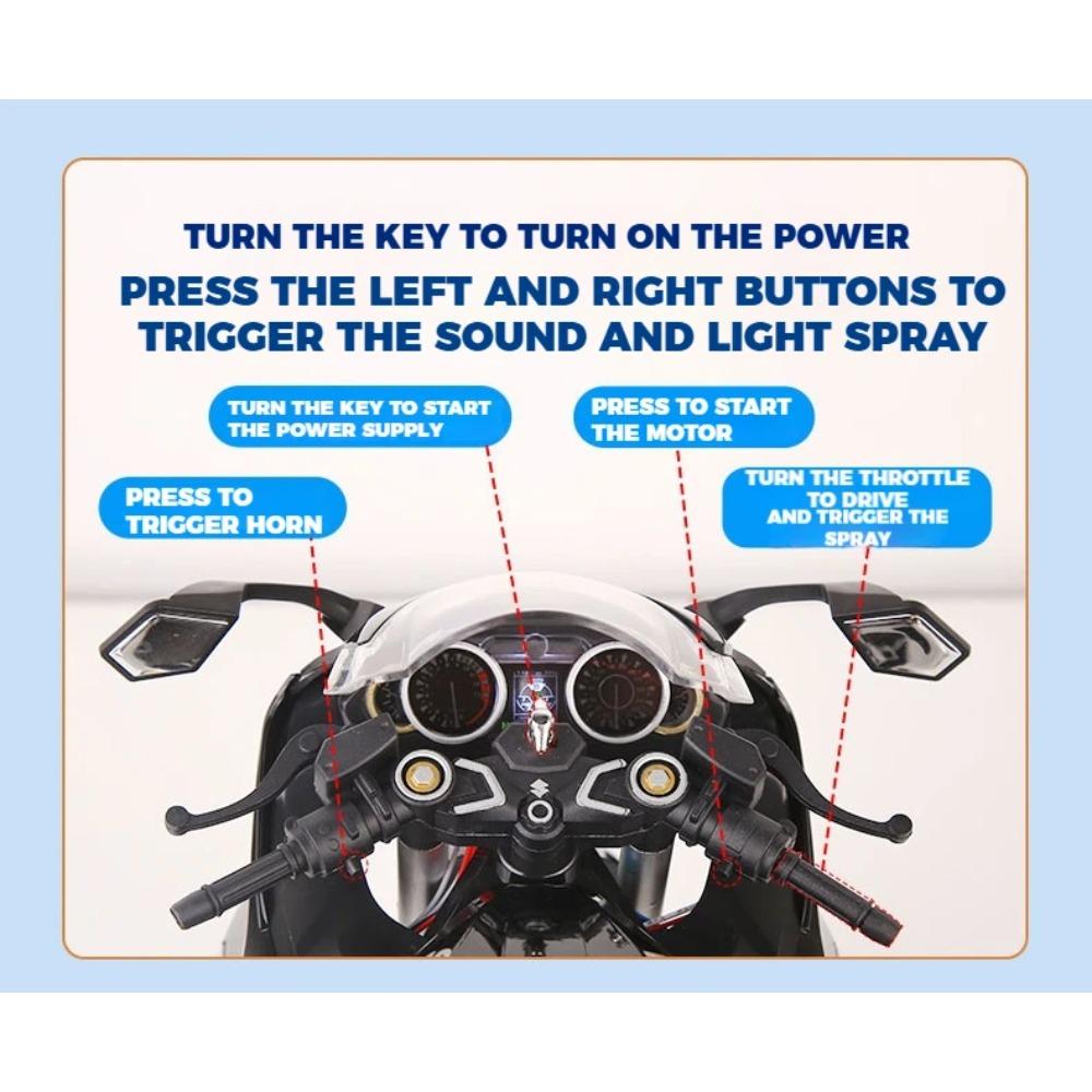 Spray 1/6 SUZUKI HAYABUSA GSX-1300R Alloy Diecast Motorcycle Model Collection Hobby High Simulation Home Decoration Ornament Boy