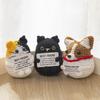 Positive Mini Animals Doll Crochet Bee Doll With Card Handmade Knitted Animals Inspirational Doll Thank You Gift For Women Men