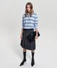 Lugkaeseuteu Nana Stripe Collar Knit_Sky Blue