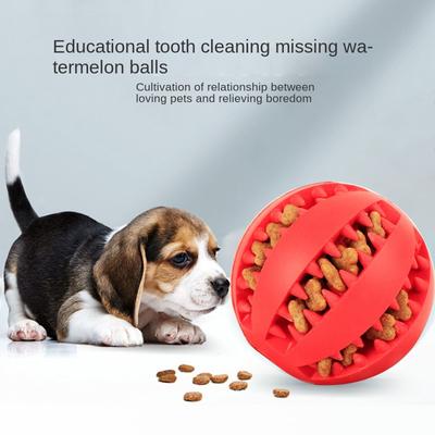 Leaky Food Ball Dog Food Ball Pet Dog Toy Interactive Rubber Balls for Small Large Dog Puppy Cat Chewing Toys Pet Tooth Cleaning