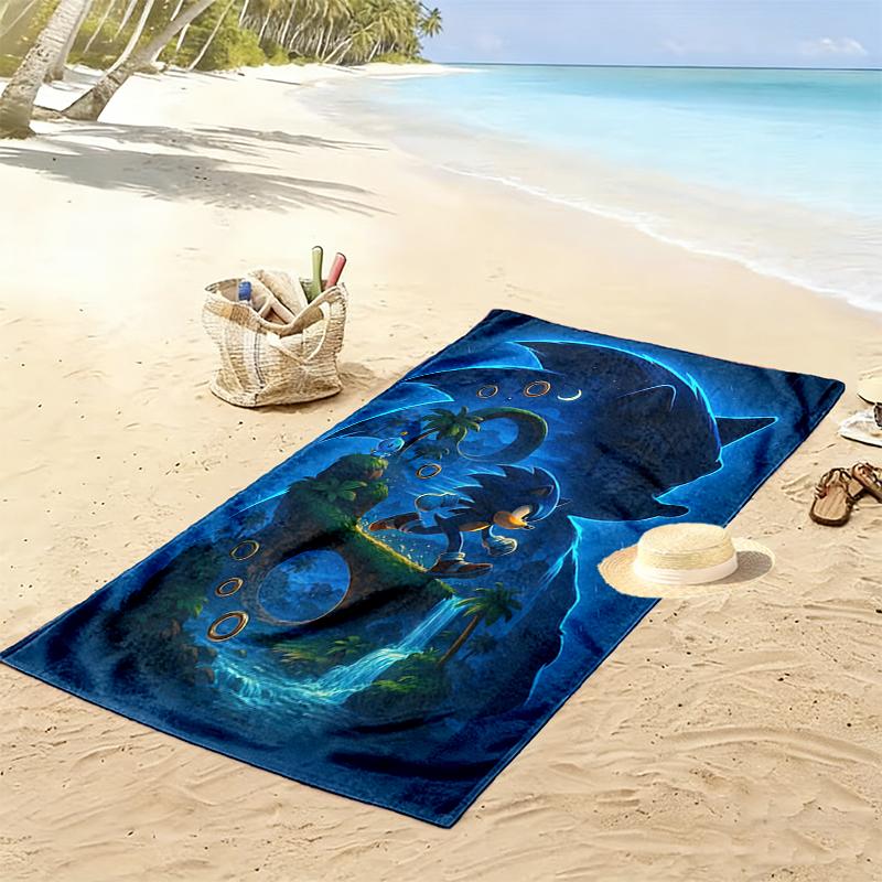SONIC Beach Towel Suitable for Various Scenarios Such As Kitchen, Bathroom and Beach Swimming