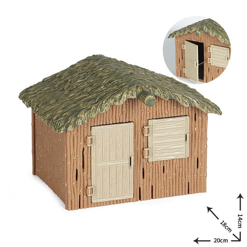 Oenux Gårdsmodell Actionfigurer Bonde Motorsykkel Ku Høne Gris Dyr Sett Figur Minityr PVC Søt Pedagogisk Leketøy for Barn