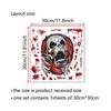 3D Halloween Floor Wall Decals Scary Ghost Halloween Wall Stickers, Removable Peel And Stick Halloween "Scary Sticker" Decor