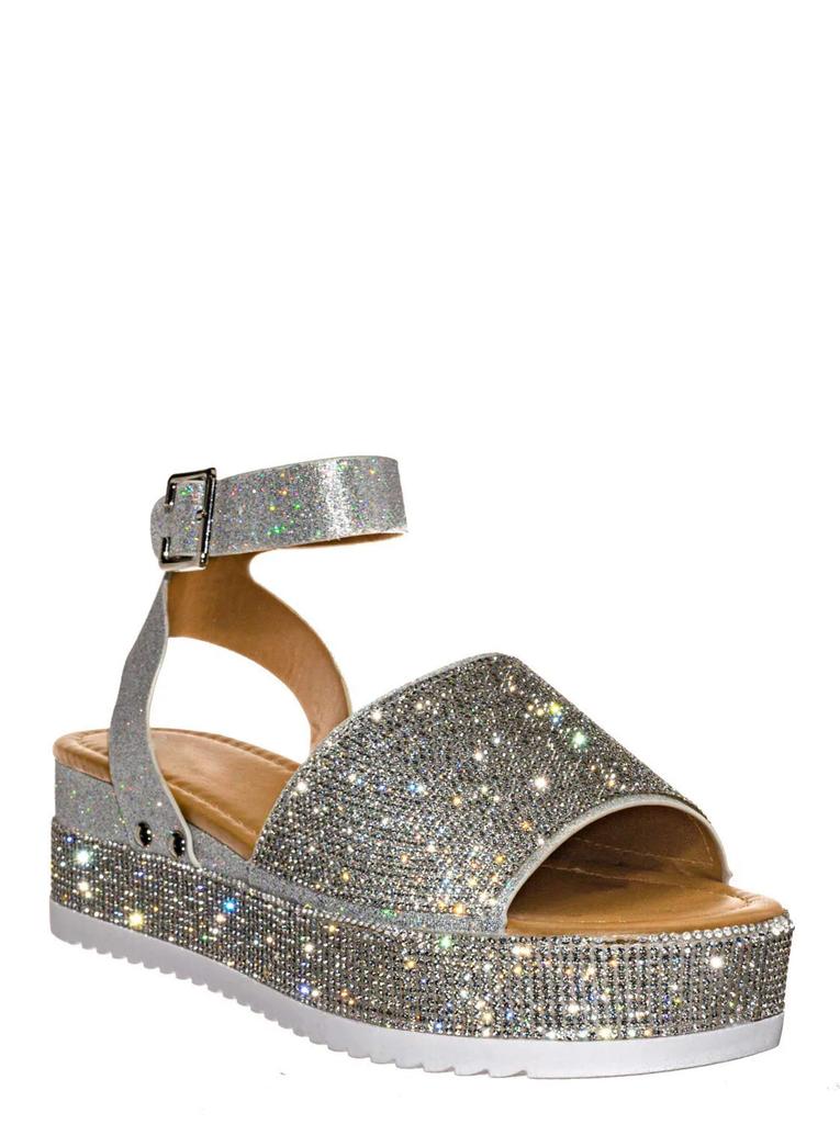 Shoes for Women 2026 Fashion Ankle Strap Women's Sandals Summer Sandals Women Rhinestones Wedges Platform Sandals