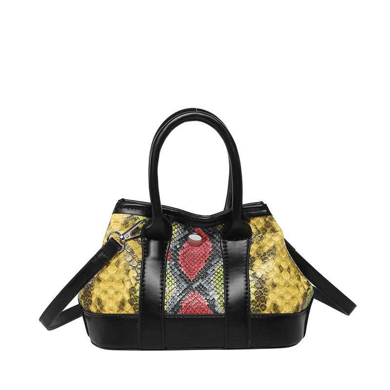 Wholesale New Product Personality Niche Design Snake Pattern Portable Bucket Bag Fashion High-end Temperament Versatile Messenger Women's Bag